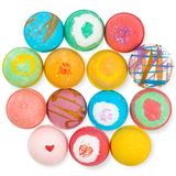 14 Bath Bombs by HanZá Gift Set USA Handmade Lush Fizzies, Shea & Cocoa Butter